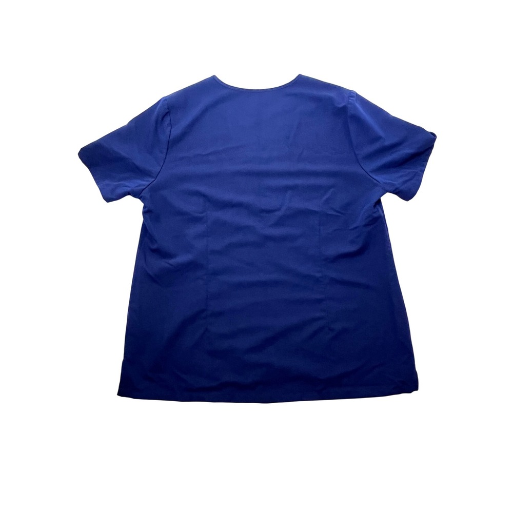Figs XL Navy Blue Scrub‎ Shirt Top Short Sleeve V-neck Nurse Scrubs Top - Picture 6 of 7